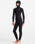 Girls' 5/4 Synergy Chest Zip Hooded Full Wetsuit