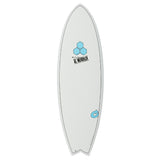 Torq Shortboard. Torq Pod Mod. Torq x Channel islands. Surfboard. Swallow tail. 5-fin set up